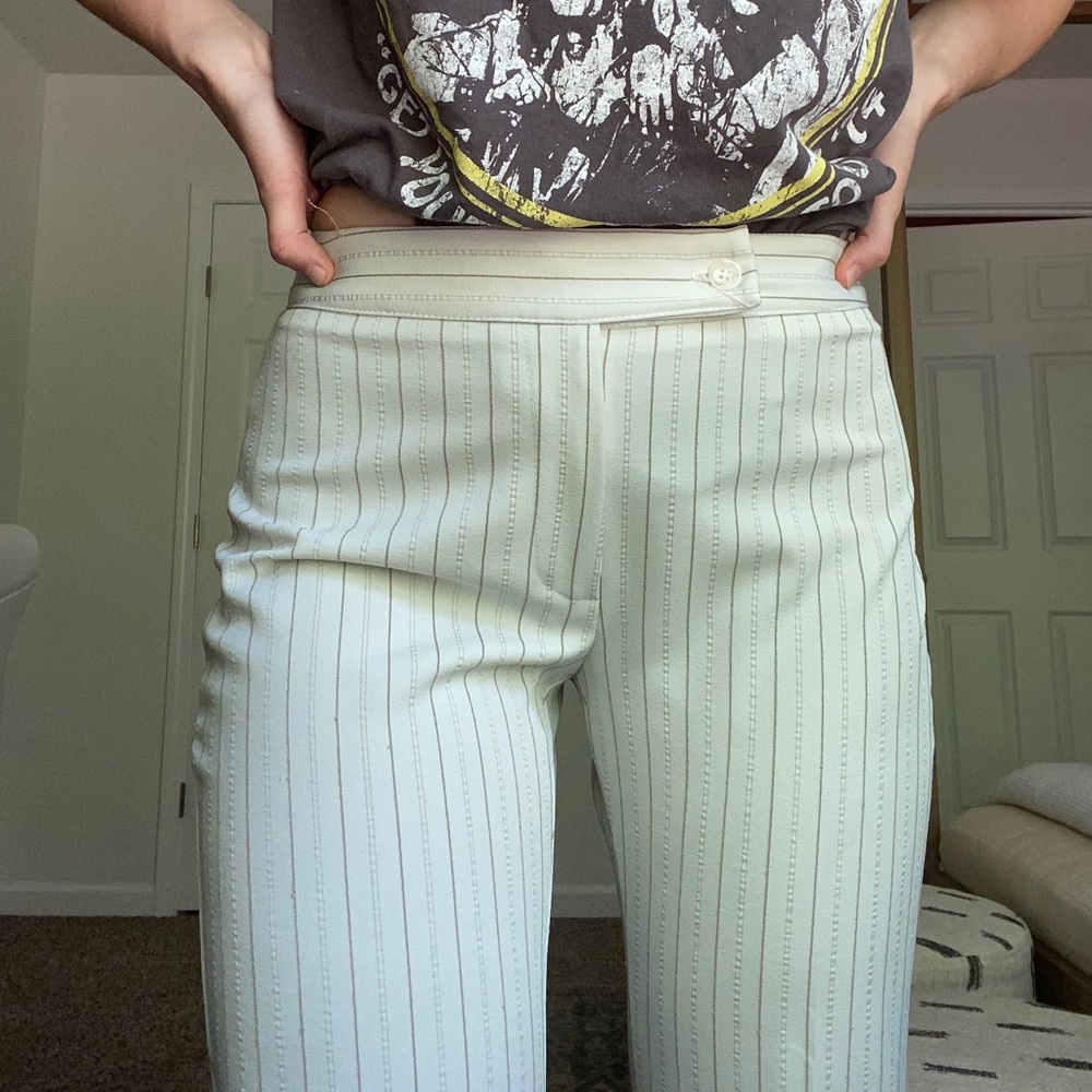 Women’s Low Rise Pin Striped Dress Pants